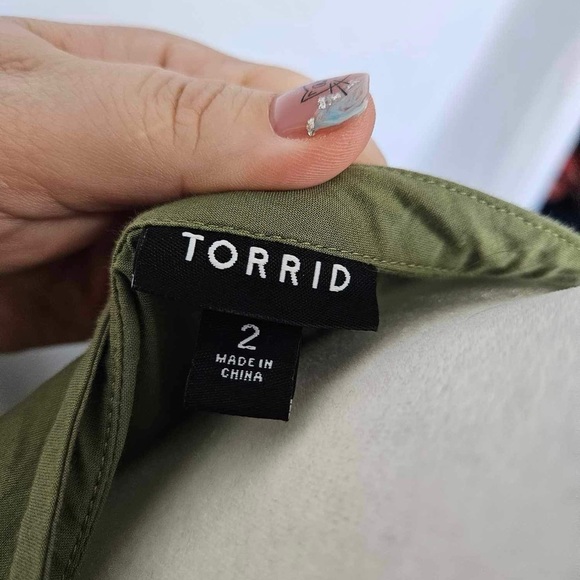 TORRID | Mini Voile Mandarin Collar Dress | Size 2 - Picture 4 of 4